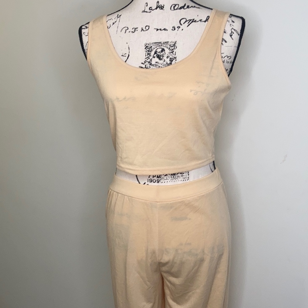 Beige full piece outfit